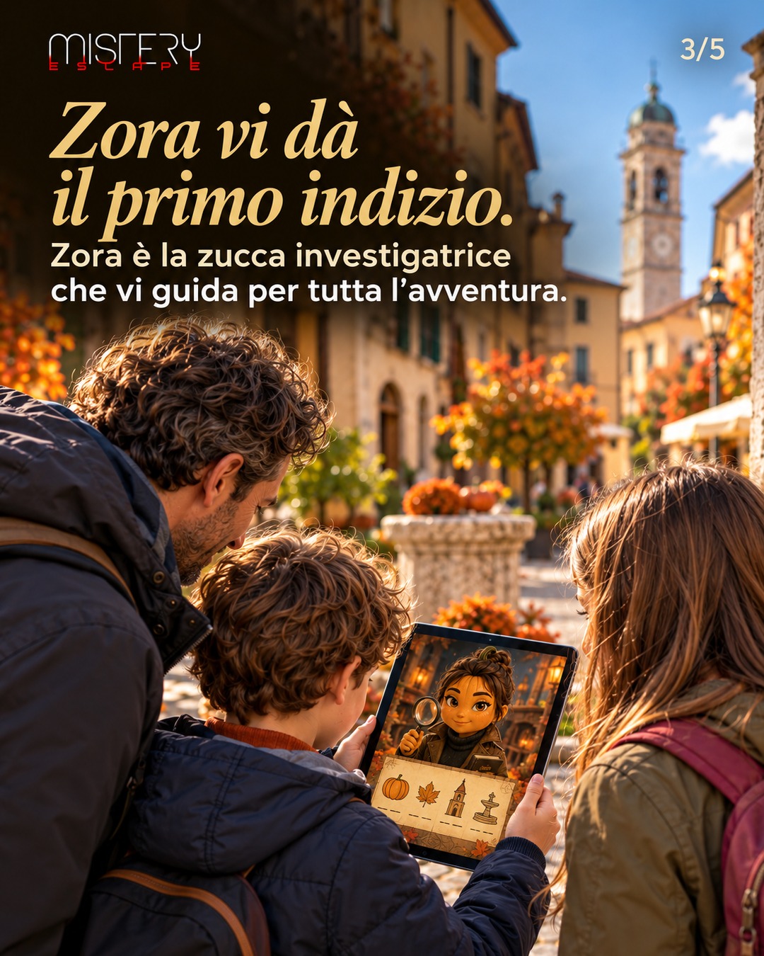 Zora, la zucca investigatrice, vi dà il primo indizio sul tablet
