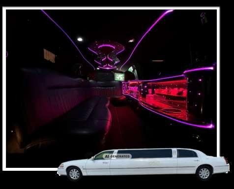 Interno della limousine Lincoln e Chrysler, 8 posti